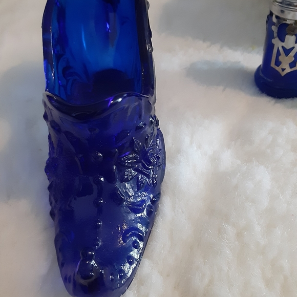 Cobalt Blue glass with silver metal - Picture 8 of 11